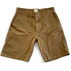 Flint and Tinder Shorts Mens 32 Khaki Brown Stretch Chino Casual Flat Front